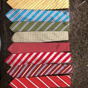 7 BROOKS BROTHERS silk ties & 1 Afonelli silk tie